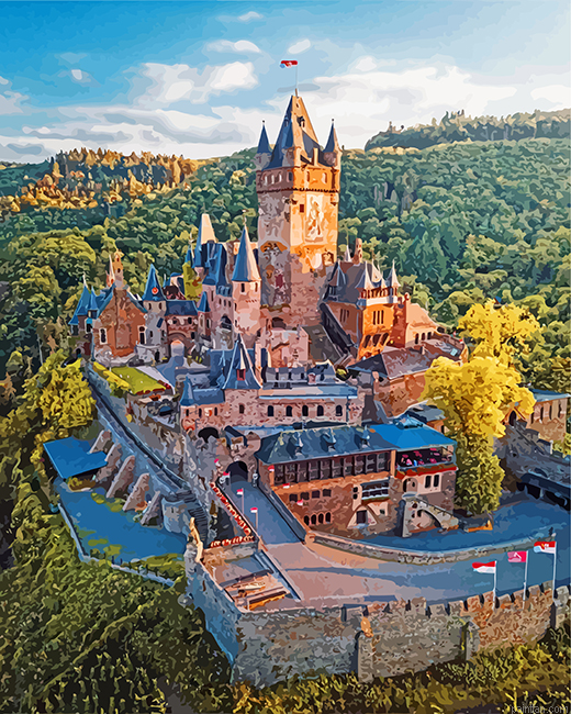 Aesthetic Cochem Castle Paint By Number.png