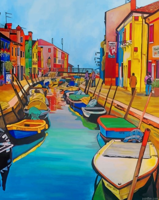Aesthetic Colorful Canal New Paint By Numbers.png