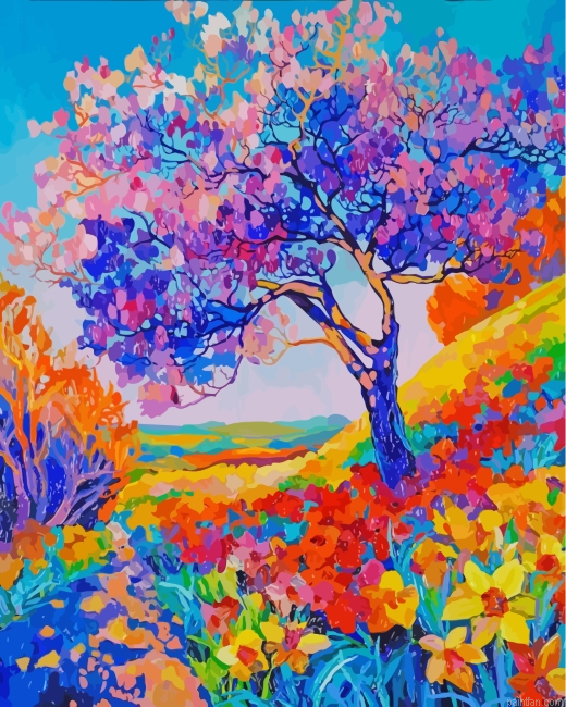 Aesthetic Colorful Nature Art Paint By Number.png