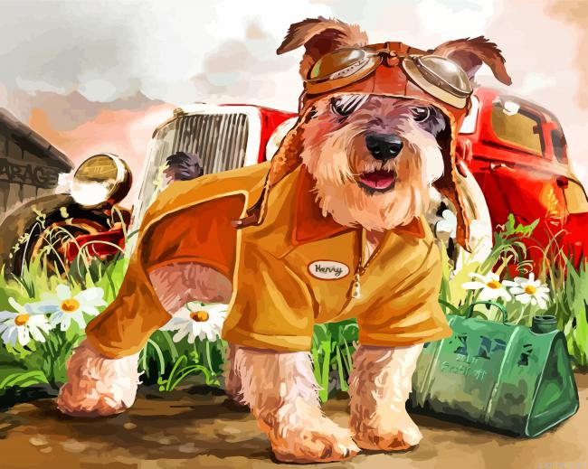 Aesthetic Cool Dog Paint By Number.png