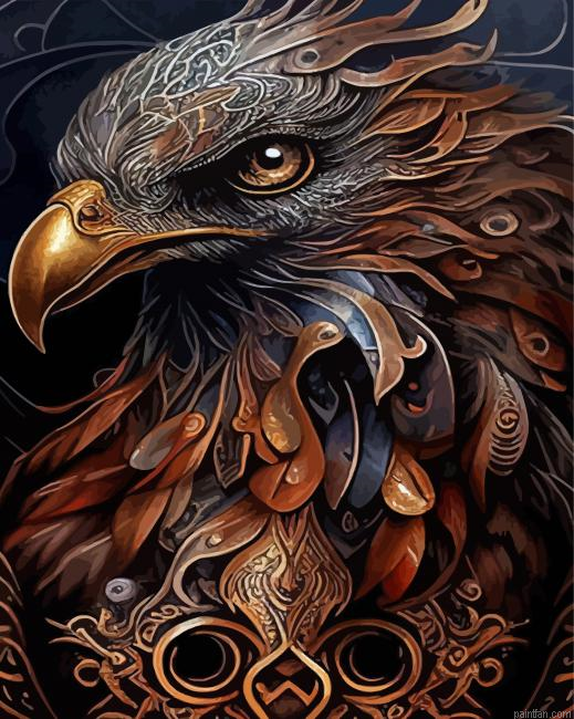 Aesthetic Eagle Bird Paint By Numbers.png