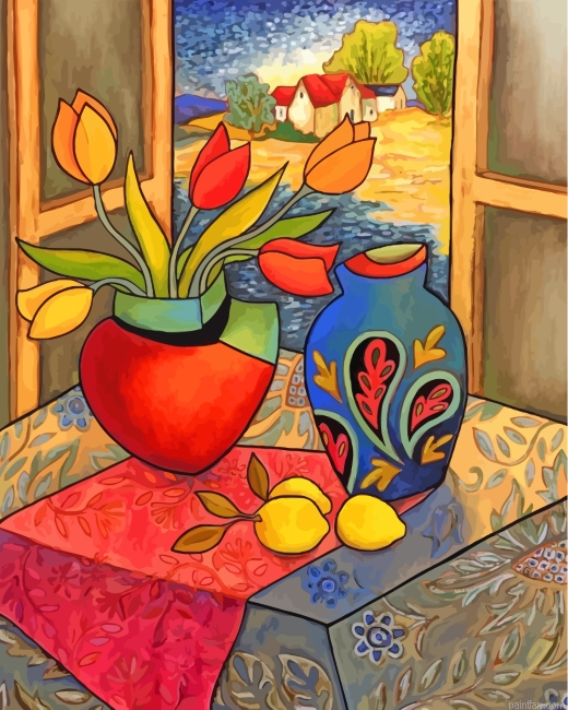 Aesthetic Flowers Vases Paint By Number.png
