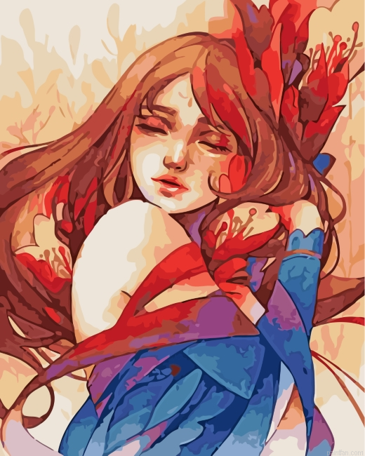 Aesthetic Girl Paint By Number.png