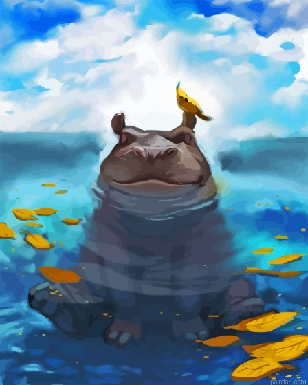 Aesthetic Hippo Paint By Numbers.png
