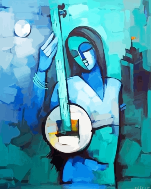 Aesthetic Indian Woman Paint By Number.png