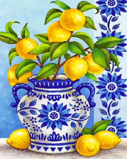 Aesthetic Lemon Plant Paint By Number.png