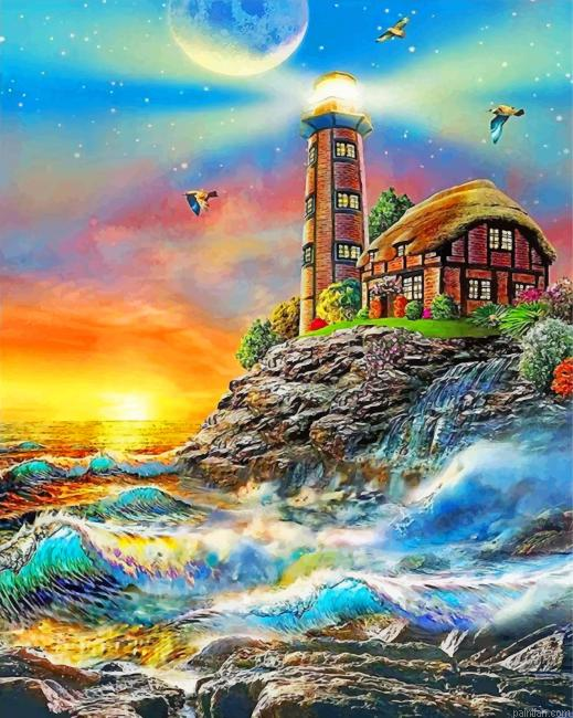 Aesthetic Lighthouse Paint By Number.png