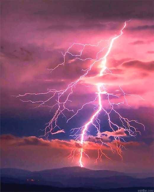 Aesthetic Lightning Sky New Paint By Numbers.png
