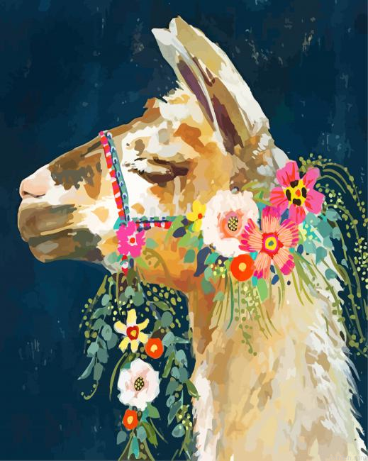 Aesthetic Llama Paint By Number.png