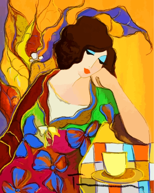 Aesthetic Lonely Woman Paint By Number.png