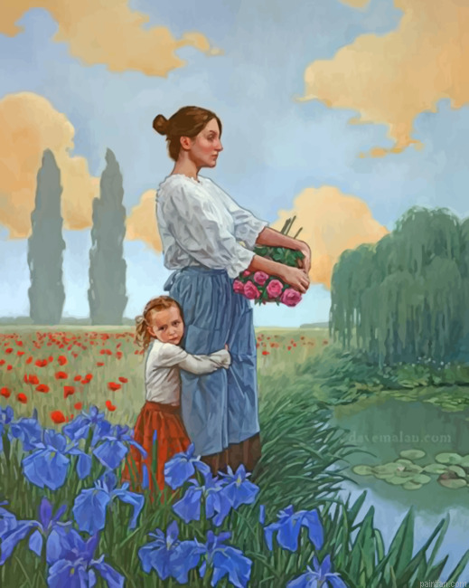 Aesthetic Mom And Daughter Paint By Number.png