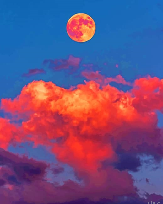 Aesthetic Moon With Clouds New Paint By Numbers.png