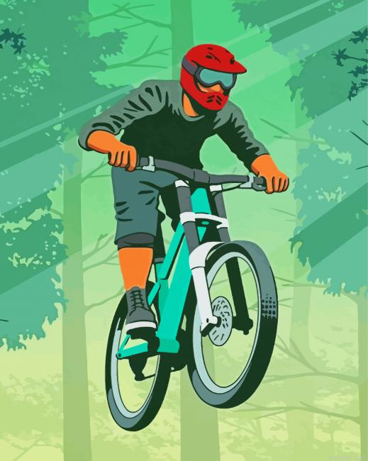 Aesthetic Mountain Cycling Paint By Numbers.png