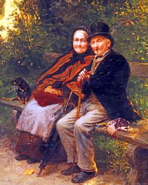 Aesthetic Old Couple Vintage Paint By Numbers.png