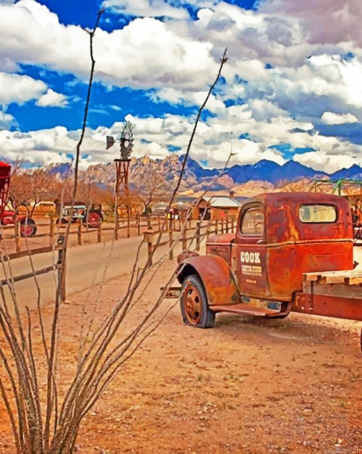 Aesthetic Old Truck New Paint By Numbers.png