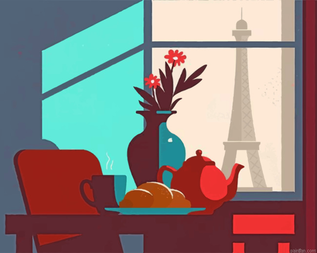 Aesthetic Parisian Breakfast Paint By Numbers.png
