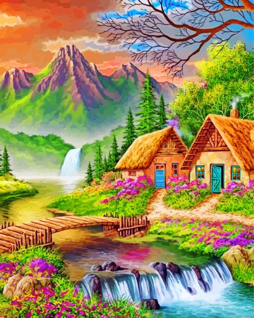 Aesthetic Peaceful Land Paint By Number.png
