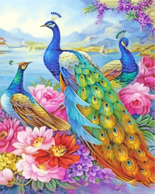Aesthetic Peacocks Paint By Number.png