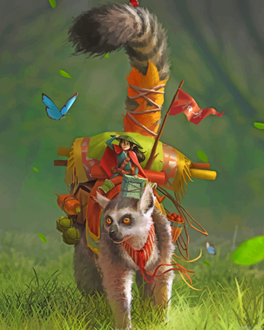 Aesthetic Raccoon Paint By Number.png