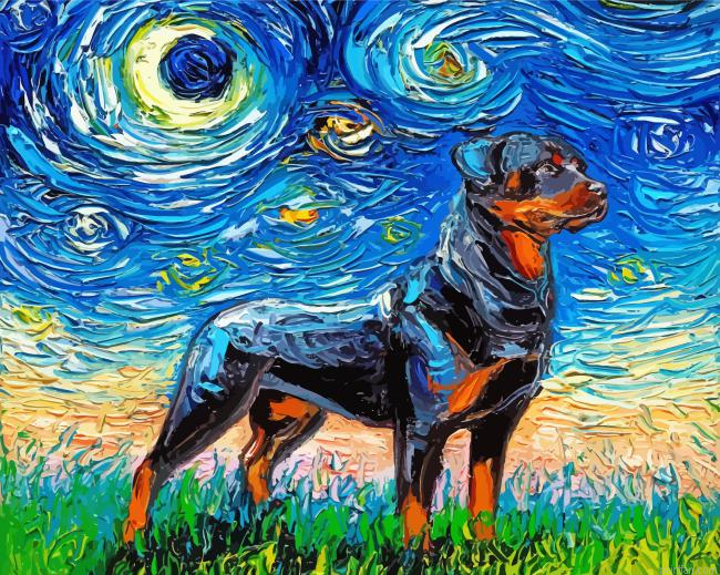Aesthetic Rottweiler Paint By Numbers.png