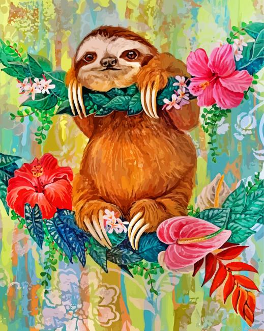 Aesthetic Sloth Paint By Number.png