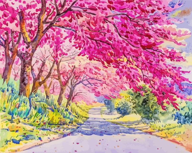 Aesthetic Spring Forest Paint By Number.png
