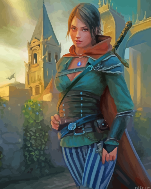 Aesthetic Steampunk Woman Paint By Number.png