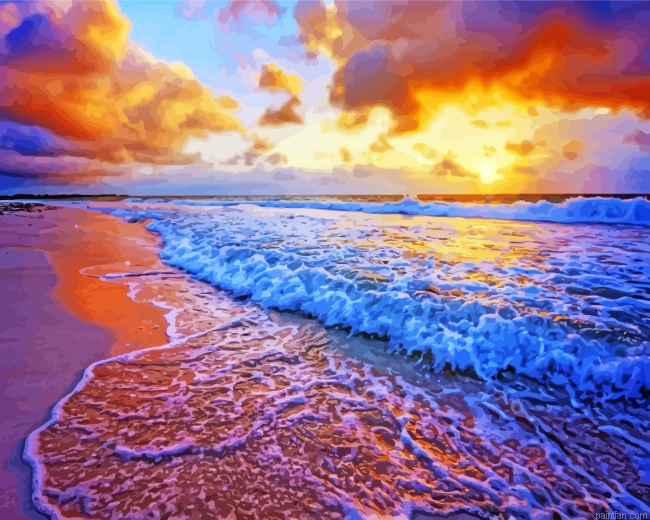 Aesthetic Sunset Beach Paint By Number.png
