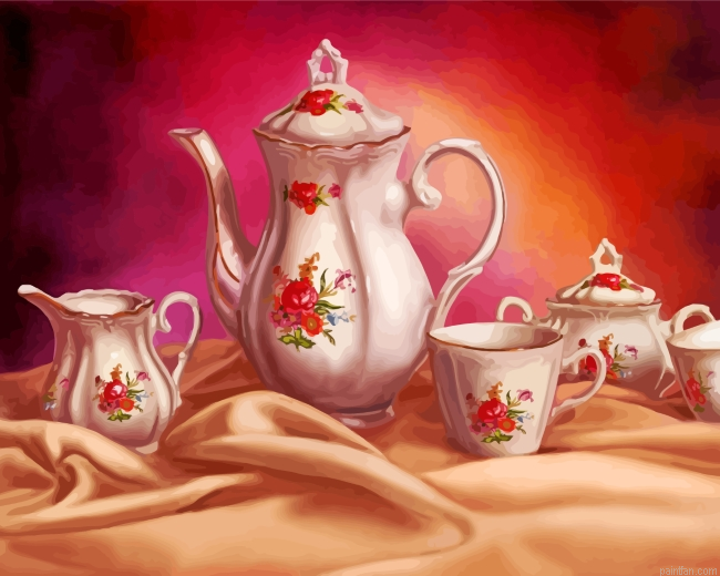 Aesthetic Tea Set Paint By Number.png