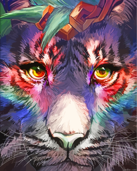 Aesthetic Tiger Paint By Number.png