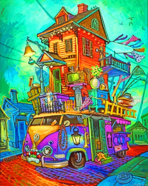 Aesthetic Volkswagen Colorful Paint By Numbers.png