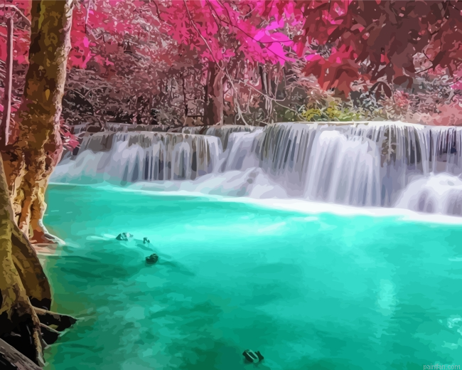 Aesthetic Waterfall Paint By Number.png
