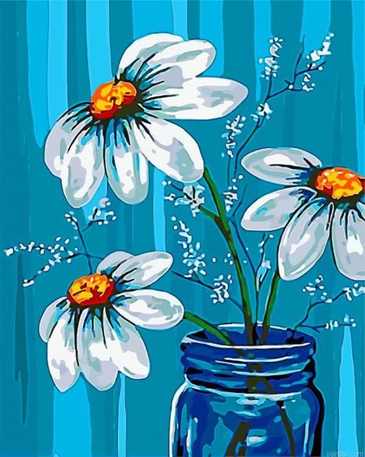 Aesthetic White Flowers Paint By Number.png