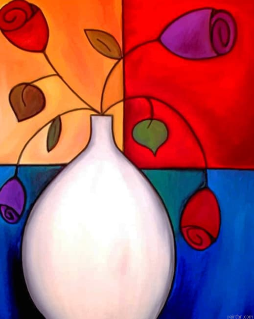 Aesthetic White Vase New Paint By Numbers.png