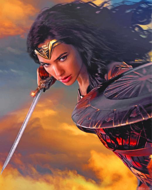Aesthetic Wonder Woman Paint By Number.png