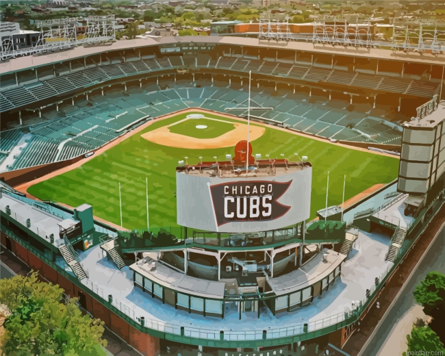 Aesthetic Wrigley Field Chicago Paint By Number.png