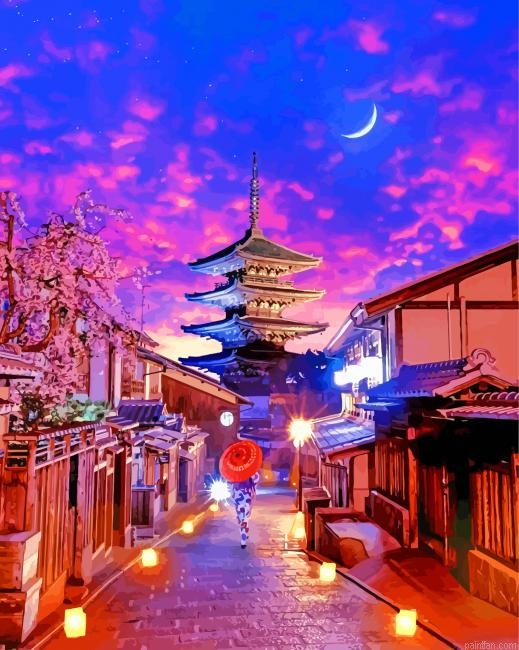 Aesthetic Yasaka Pagoda Paint By Number.png
