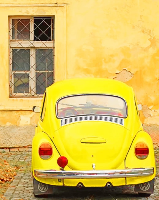 Aesthetic Yellow Volkswagen New Paint By Numbers.png