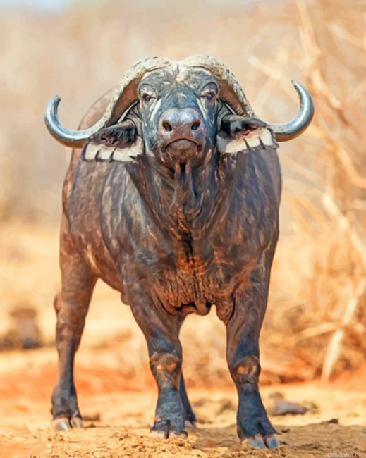 African Buffalo Paint By Number.png