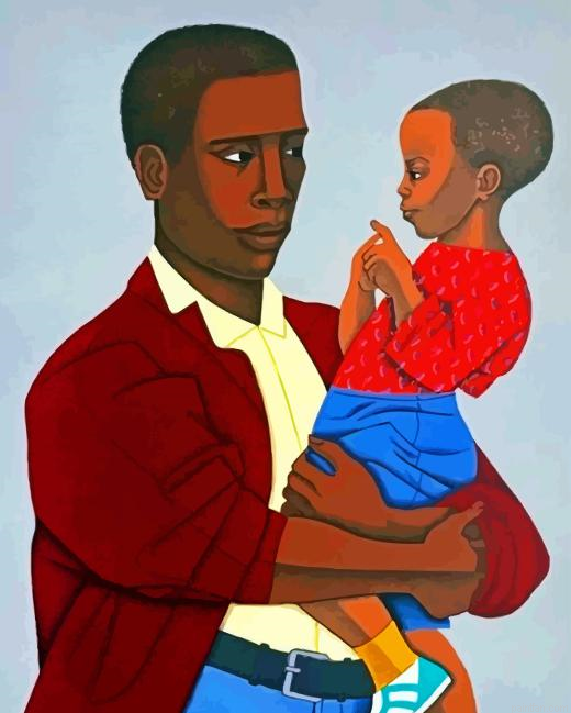 African Father And Child Paint By Numbers.png