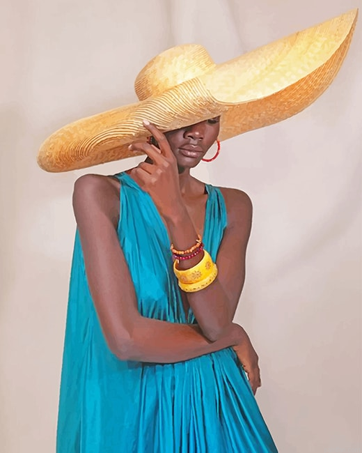 African Glamour Hat New Paint By Numbers.png