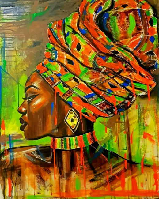 African Woman Art Paint By Number.png