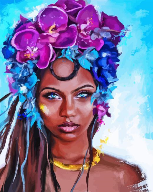 African Woman In Lilac Paint By Numbers.png