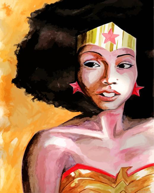 Afro Black Wonder Woman Paint By Number.png