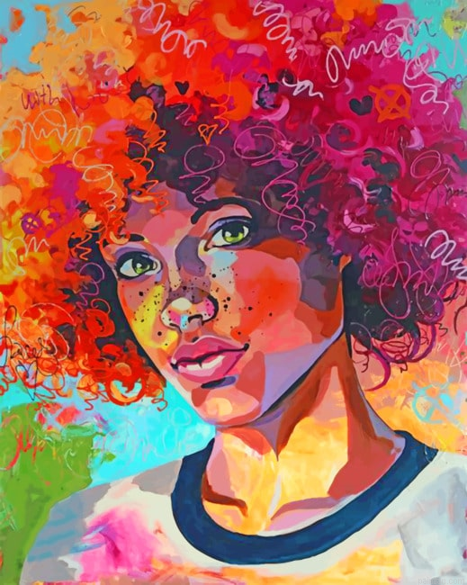 Afro Girl Women Paint By Numbers.png