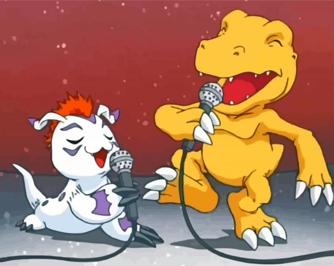 Agumon And Gomamon Paint By Number.png