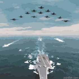 Aircraft Carriers On Ocean Paint By Numbers.png