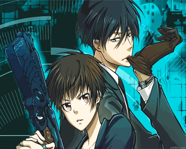 Akane And Ginoza Paint By Number.png