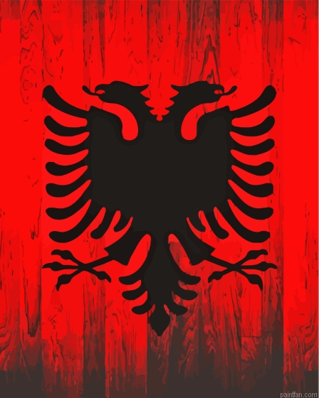 Albanian Flag Paint By Numbers.png
