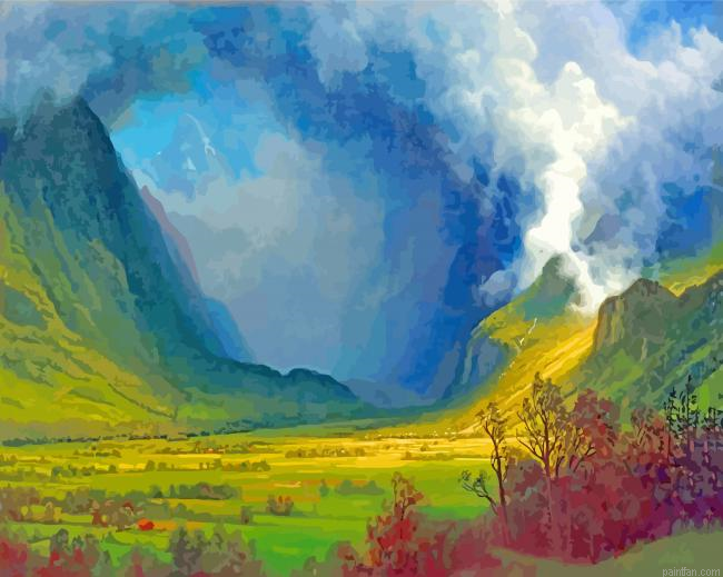 Albert Bierstadt Storm In The Mountain Paint By Numbers.png